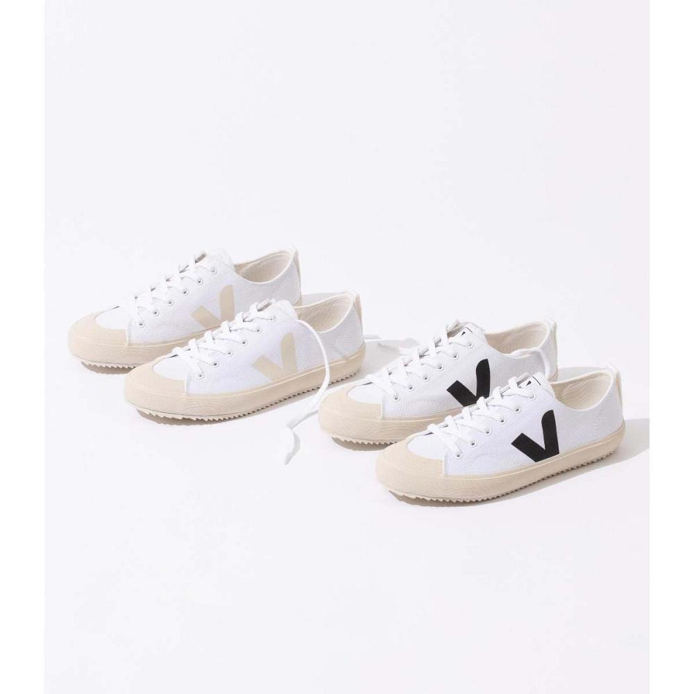 Men's Veja NOVA CANVAS Shoes White/Black | SG 215YXF